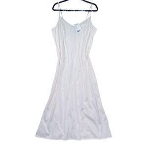 HANRO Cotton Clean Chemise Sleepwear Rose Pale Slip Dress Style 7709 Size L